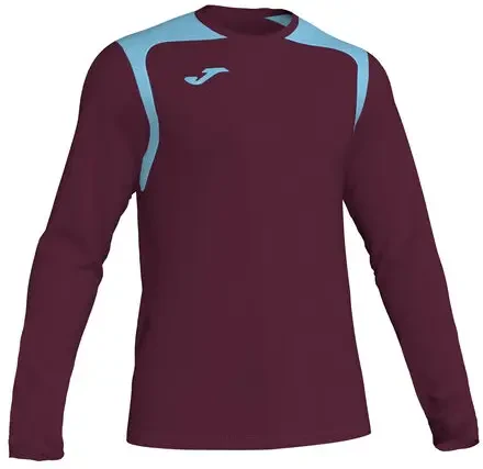 Long sleeve Championship V Shirt - Burgundy/Sky/Blue - Small (end of line)