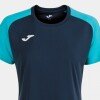 Joma Academy IV Women's T-Shirt - Navy/ Fluor Turquoise