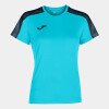 Joma Academy III Womens Shirt - Turquoise Fluor / Dark Navy