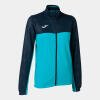 Joma Montreal Women's Full Zip Sweatshirt - Fluor Turquoise / Navy