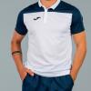 Joma Hobby II Polo Shirt - White / Dark Navy