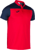 Joma Hobby II Polo Shirt- Red / Dark Navy