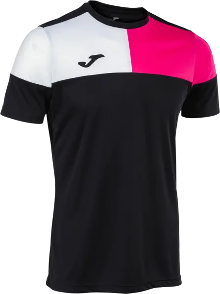 Joma Crew V Shirt - Black / Pink / White