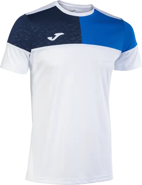 Joma Crew V Shirt - White / Royal / Navy