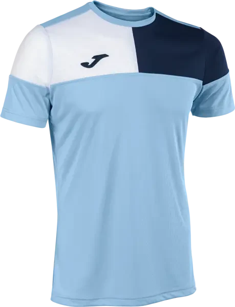 Joma Crew V Shirt - Sky Blue / Navy / White