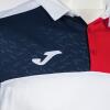 Joma Crew V Polo Shirt - White / Red / Navy