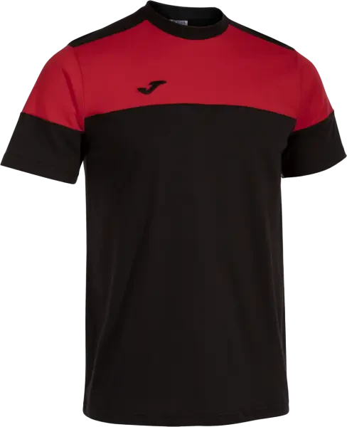 Joma Crew V T-Shirt - Black / Red