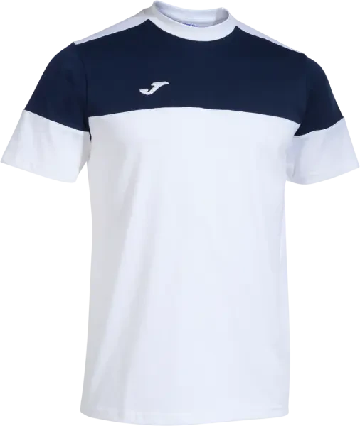 Joma Crew V T-Shirt - White / Navy