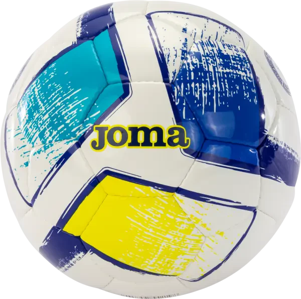 Joma Dali II Training Football - White/Fluor Turquoise/Yellow