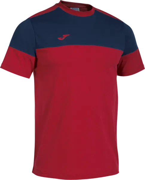 Joma Crew V T-Shirt - Red / Navy