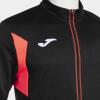 Joma Winner III Full Zip Top - Black / Fluor Coral