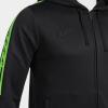 Joma Olimpiada Zip Hoodie - Black / Fluor Green