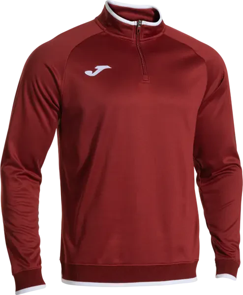 Joma Combi Premium 1/4 Zip Sweatshirt - Burgundy / White