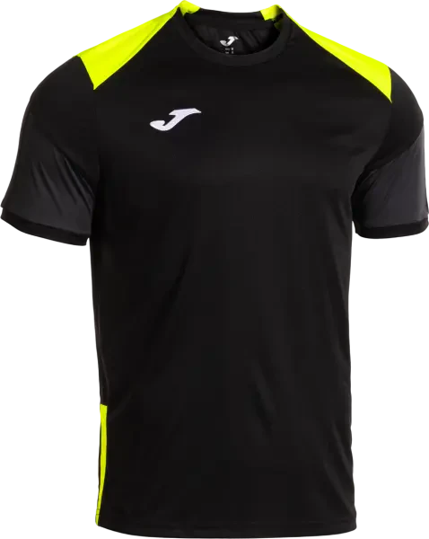 Joma Danubio IV T-Shirt - Black / Fluor Yellow