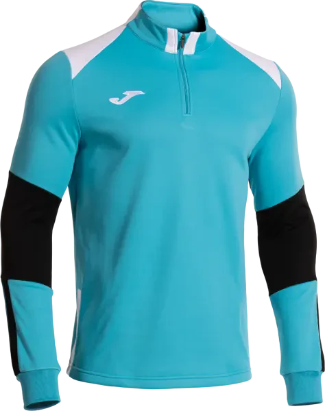 Joma Danubio IV 1/4 Zip Sweatshirt - Fluor Turquoise / White / Black