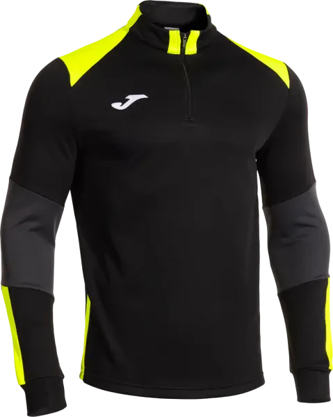 Joma Danubio IV 1/4 Zip Sweatshirt - Black / Fluor Yellow / Anthracite