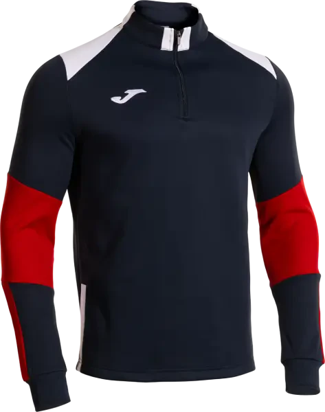 Joma Danubio IV 1/4 Zip Sweatshirt - Dark Navy / White / Red