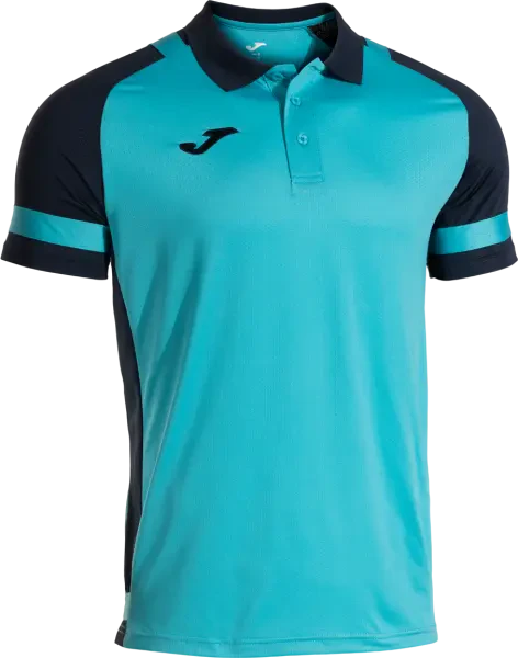 Joma Lider Polo Shirt - Fluor Turquoise / Navy