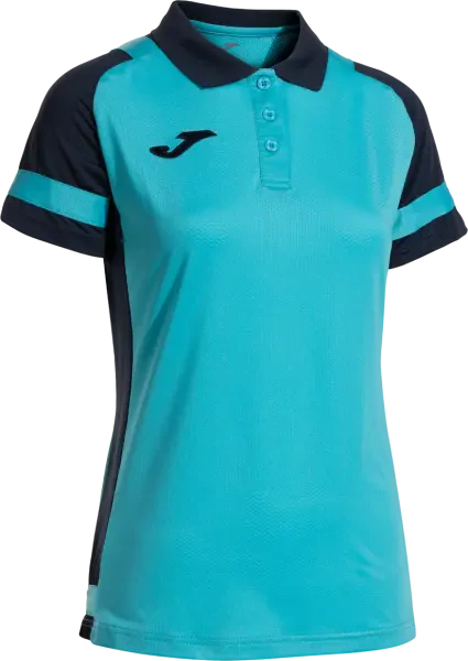 Joma Lider Women's Polo Shirt - Fluor Turquoise / Navy