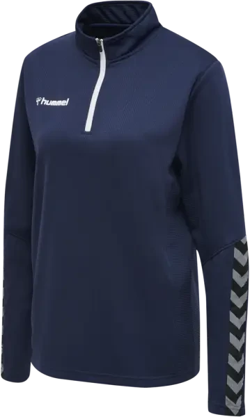 Hummel Authentic 1/4 Zip sweatshirt - Navy/White/grey - XS (end of line)