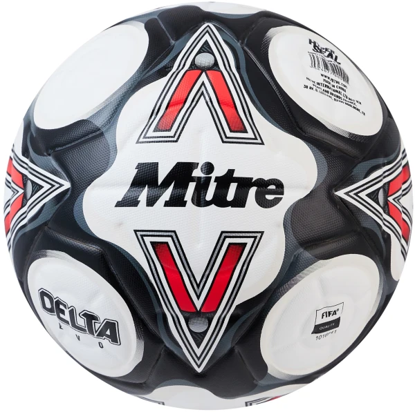 Mitre Delta Evo 24 Football - White/Black/Red