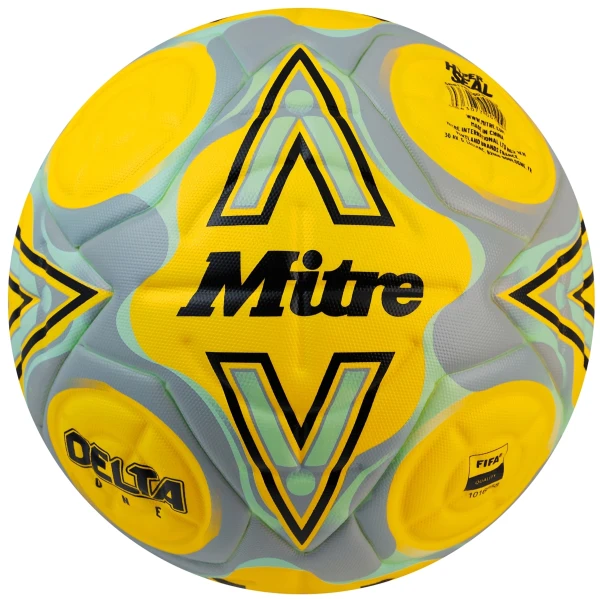 Mitre Delta One 24 Football - Yellow/Black/Grey