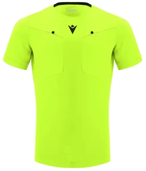 Macron Frisk Referee Shirt - Neon Yellow / Black