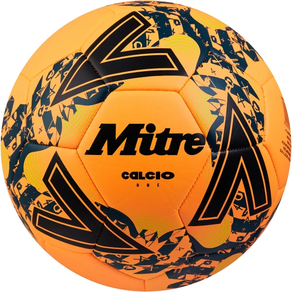 Mitre Calcio One 24 Football - Orange/Black/Teal