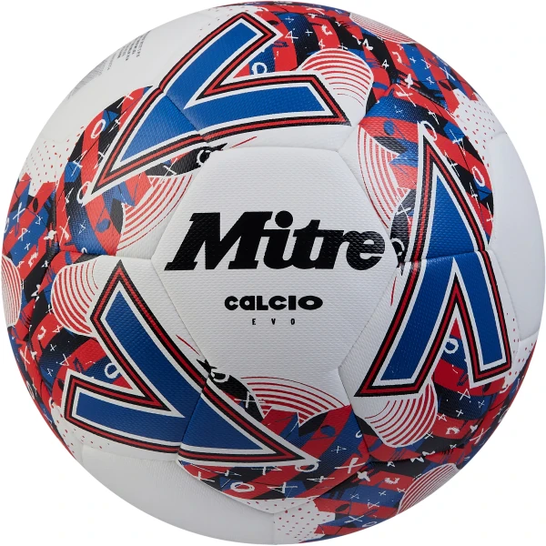 Mitre Calcio Evo 24 Football - White/Black/Blue