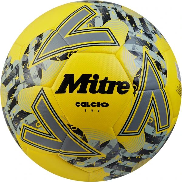 Mitre Calcio Evo 24 Football - Yellow/Black/Grey