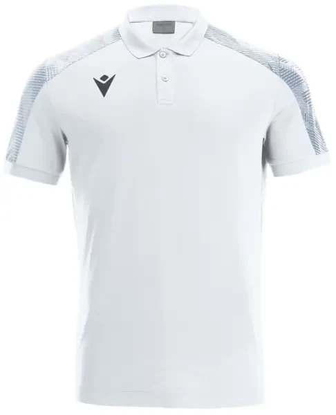 Macron Rock Polo Shirt - White / Silver