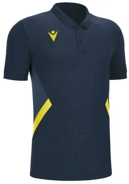 Macron Rap Polo Shirt - Navy / Yellow