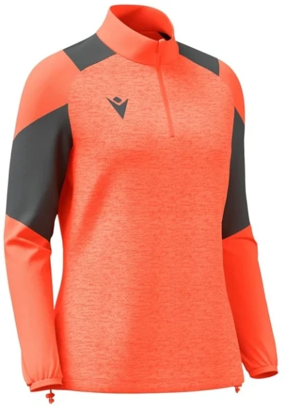 Macron Chantico Women's 1/4 Zip Top - Neon Coral / Anthracite