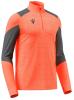 Macron Izel 1/4 Zip Training Top - Neon Coral / Anthracite