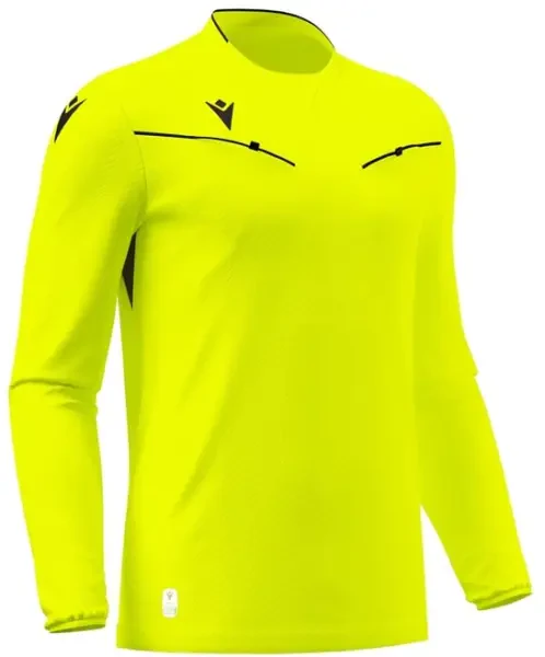 Macron Ponnet Eco L/S Referee Shirt - Neon Yellow