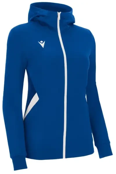 Macron Bastet Women's Full Zip Hooded Track Top - Royal / White