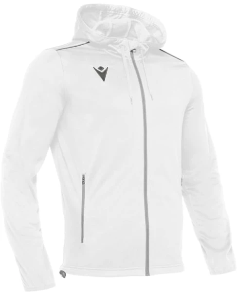 Macron Freyr Full Zip Hooded Training Top - White