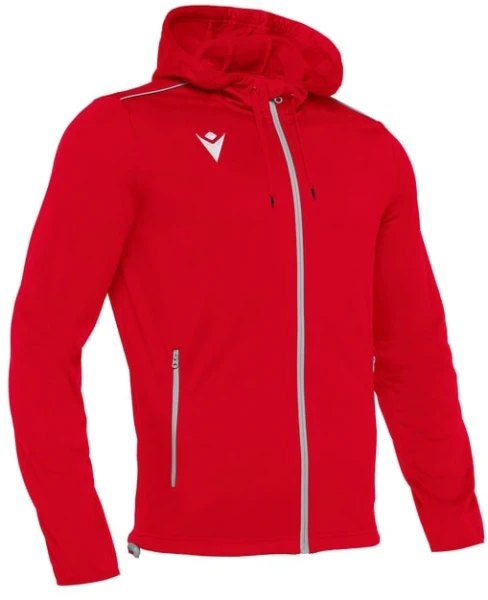 Macron Freyr Full Zip Hooded Training Top - Red