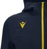 Macron Tiamat Full Zip Hooded Training Top - Navy / Yellow