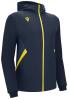 Macron Tiamat Full Zip Hooded Training Top - Navy / Yellow