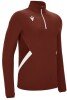 Macron Piave 1/4 Zip Training Top - Cardinal / White