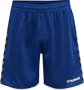 Hummel Authentic Poly Shorts - Blue/Black/White - Large (end of line)