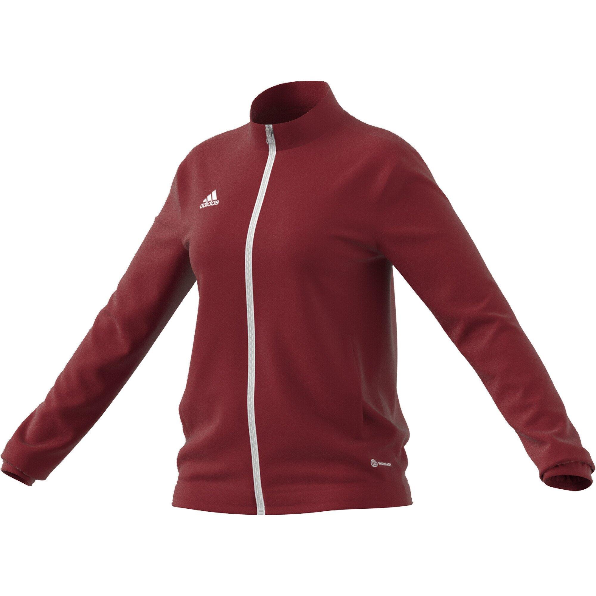 Adidas red track jacket clearance women's