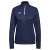 Adidas Entrada 22 Women's Training 1/4 Zip Top - Team Navy Blue