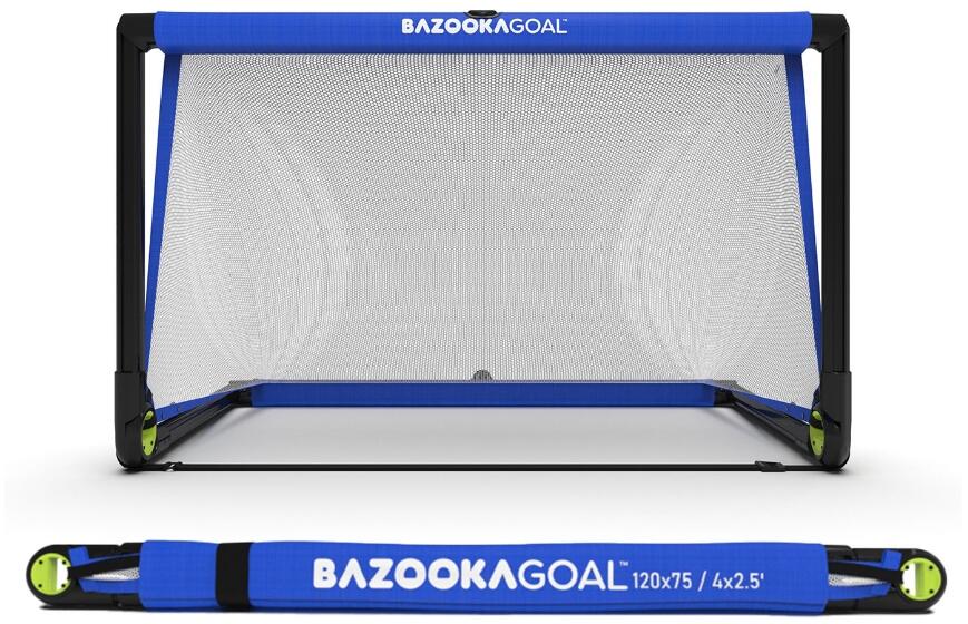 Bazooka Goal - 4' x 2.5' x 2.5' (PVC) - Royal / White - Total Football  Direct