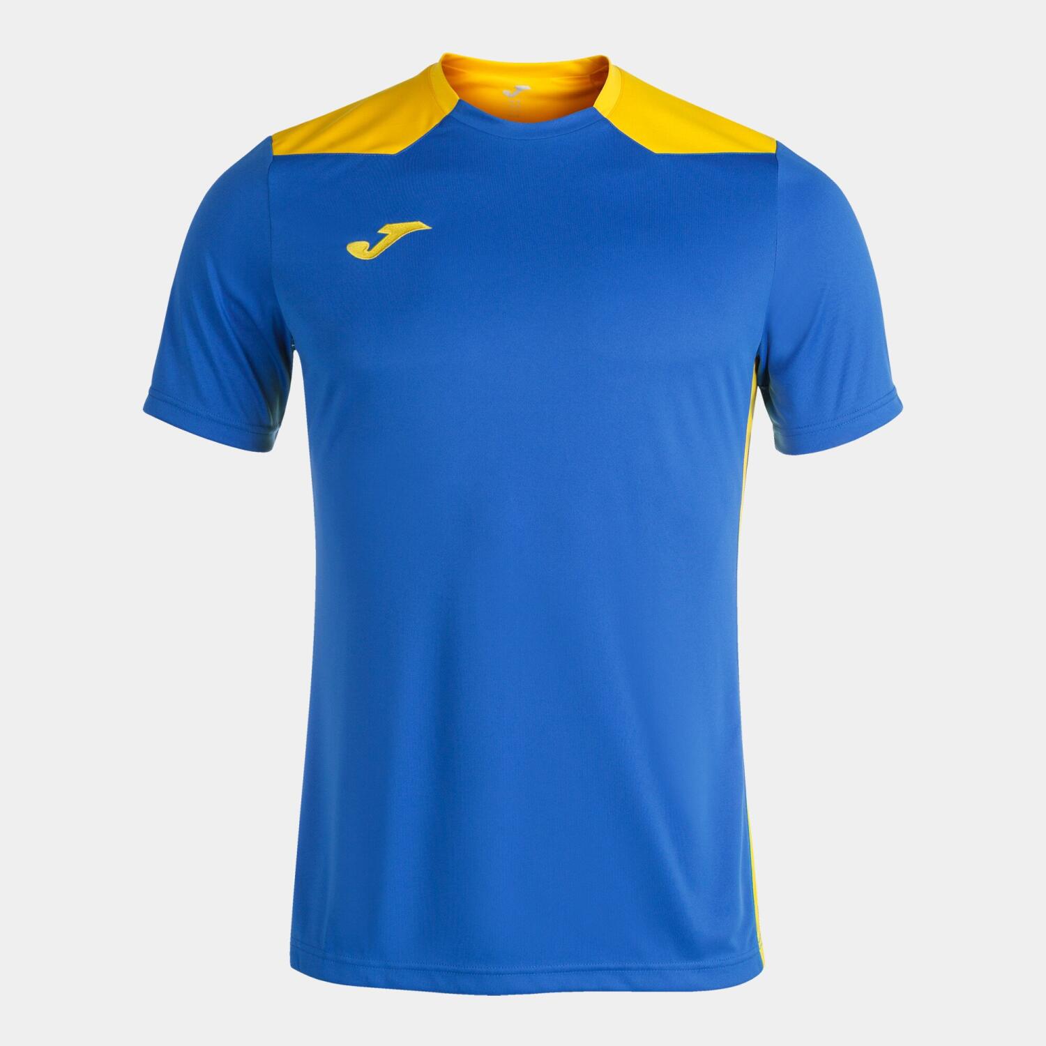 royal blue and yellow shirt