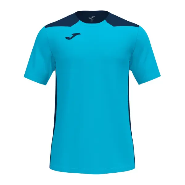 Joma Championship VI Shirt - Turquoise Fluor / Dark Navy - Small (End of Line)