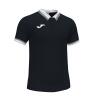 Joma Confort II Polo Shirt S/S - Black / Melange / White