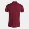 Joma Confort II S/S Polo Shirt- Burgundy / White