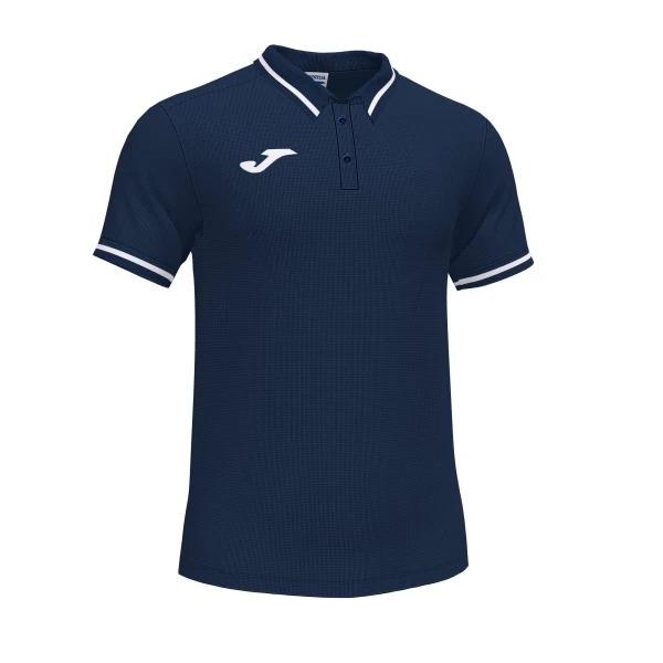 Joma Confort II S/S Polo Shirt- Dark Navy / White